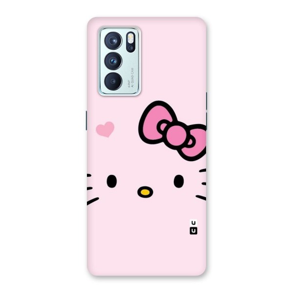 Cute Bow Face Back Case for Oppo Reno6 Pro 5G