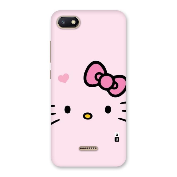 Cute Bow Face Back Case for Redmi 6A