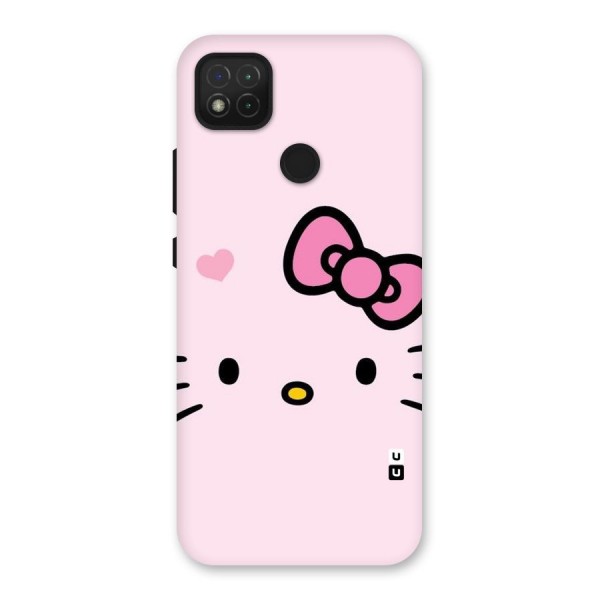 Cute Bow Face Back Case for Redmi 9C