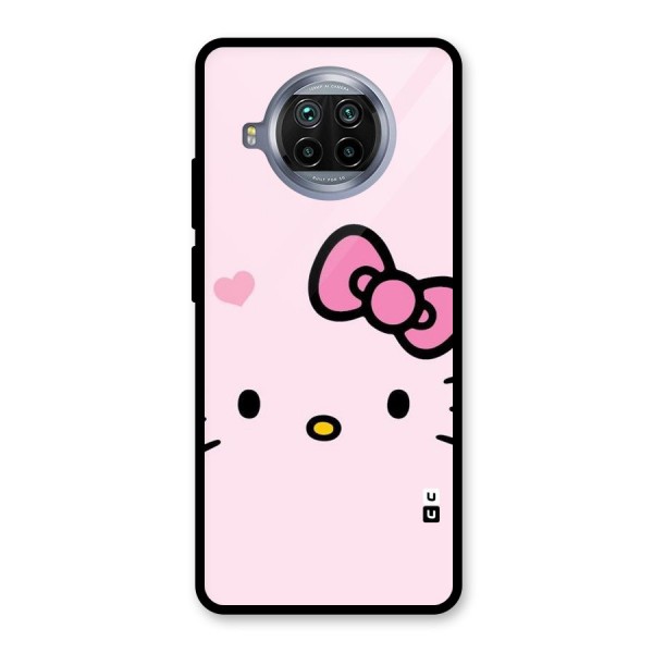 Cute Bow Face Glass Back Case for Mi 10i