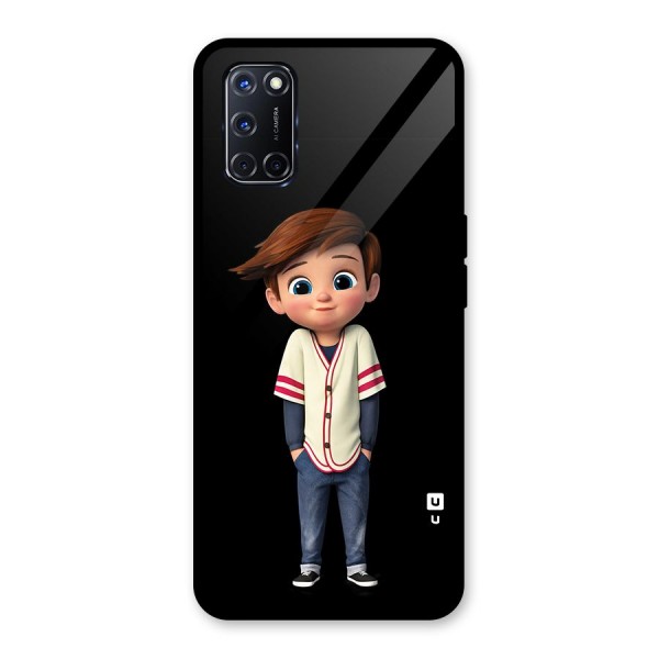 Cute Boy Tim Glass Back Case for Oppo A52