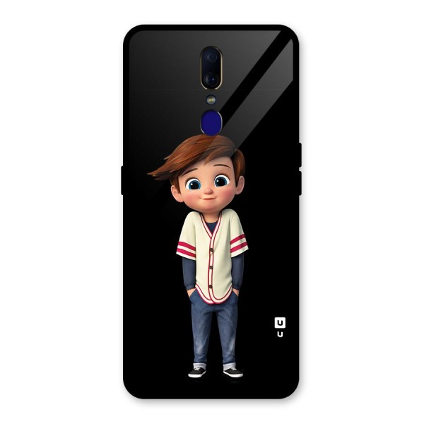 Cute Boy Tim Glass Back Case for Oppo F11