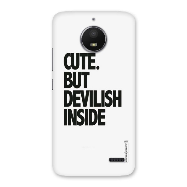 Cute But Devil Back Case for Moto E4