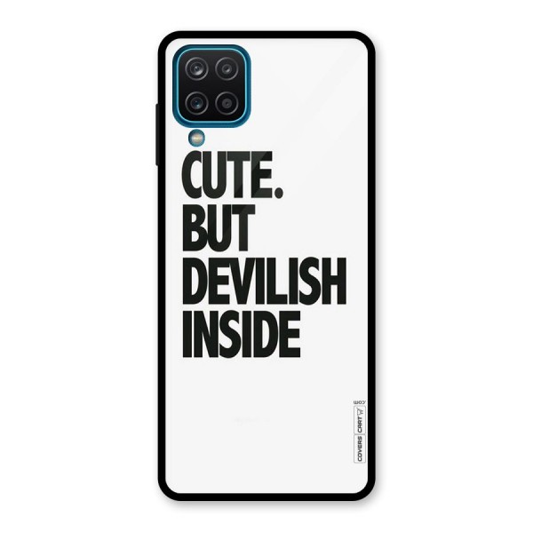 Cute But Devil Glass Back Case for Galaxy A12