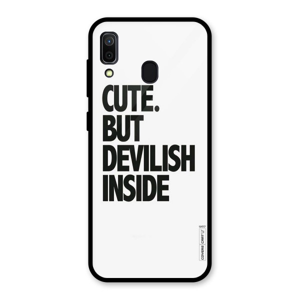 Cute But Devil Glass Back Case for Galaxy A30