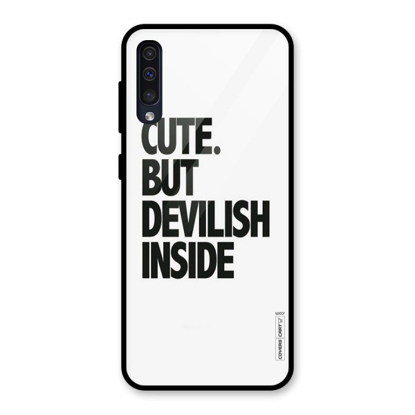 Cute But Devil Glass Back Case for Galaxy A50s