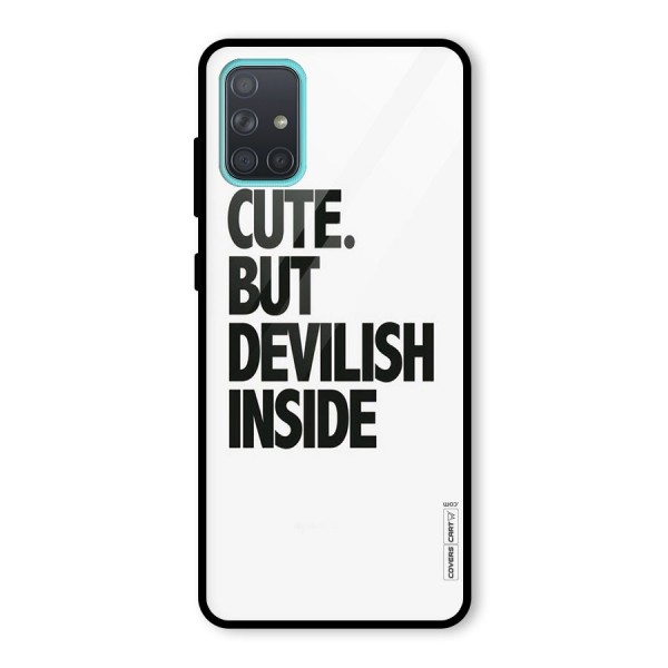 Cute But Devil Glass Back Case for Galaxy A71