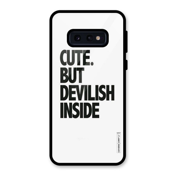 Cute But Devil Glass Back Case for Galaxy S10e