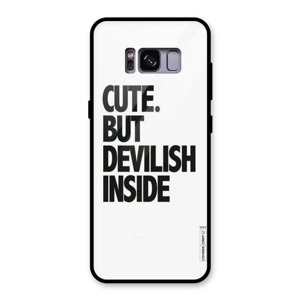 Cute But Devil Glass Back Case for Galaxy S8