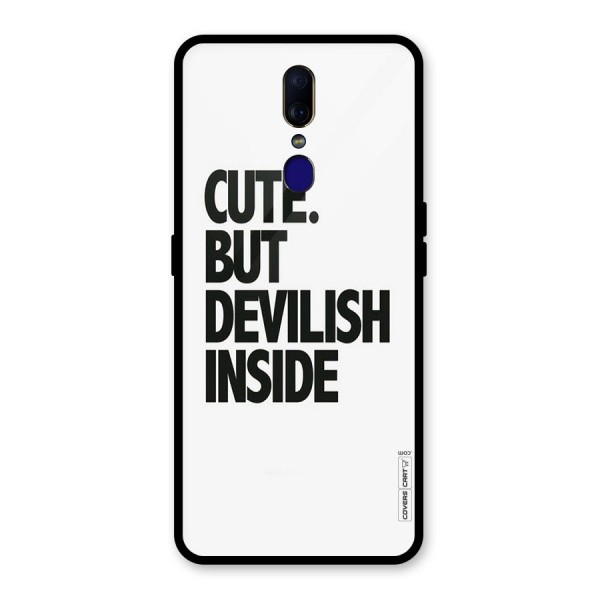 Cute But Devil Glass Back Case for Oppo F11