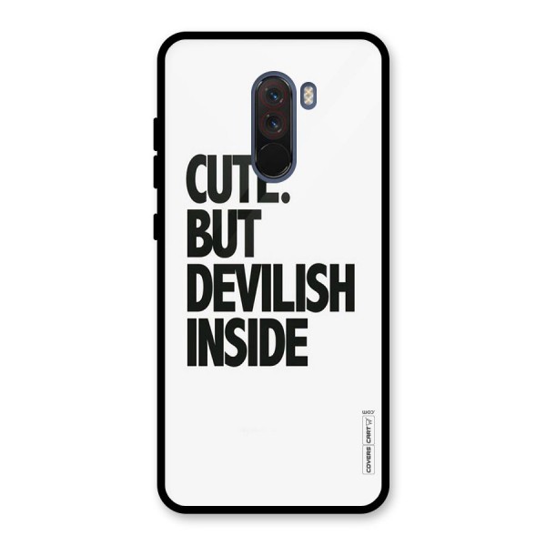 Cute But Devil Glass Back Case for Poco F1