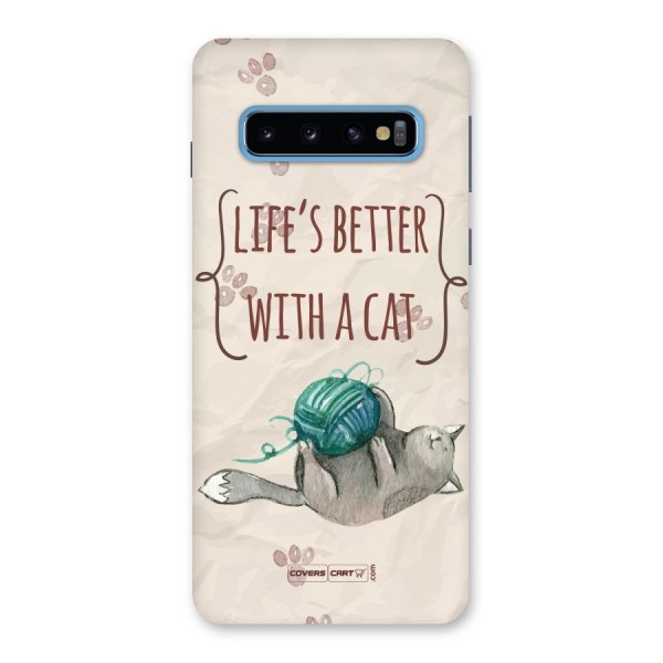 Cute Cat Back Case for Galaxy S10