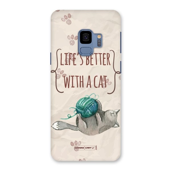 Cute Cat Back Case for Galaxy S9