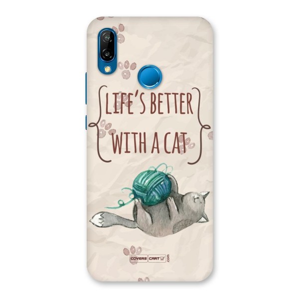 Cute Cat Back Case for Huawei P20 Lite