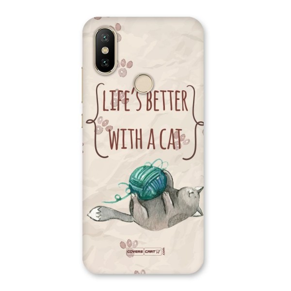 Cute Cat Back Case for Mi A2