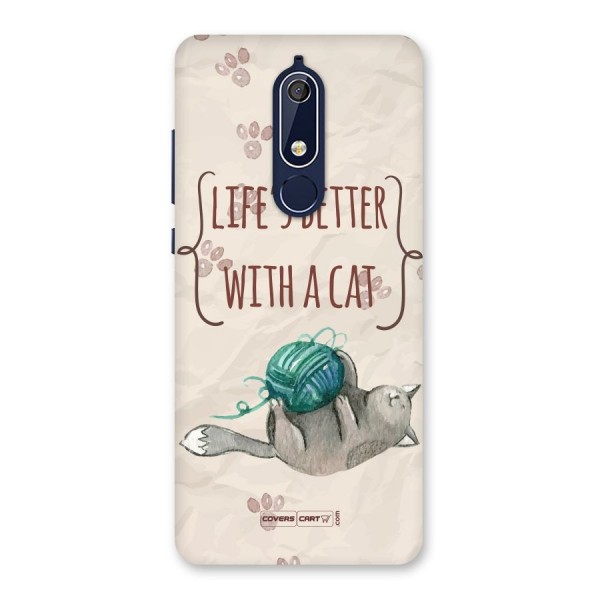 Cute Cat Back Case for Nokia 5.1