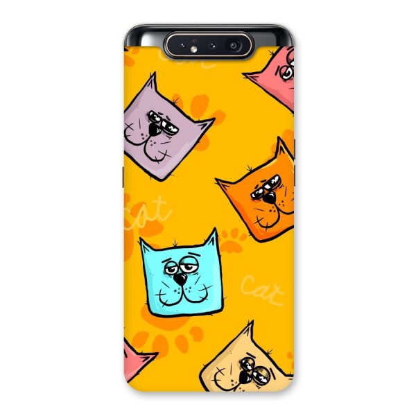 Cute Cat Pattern Back Case for Galaxy A80