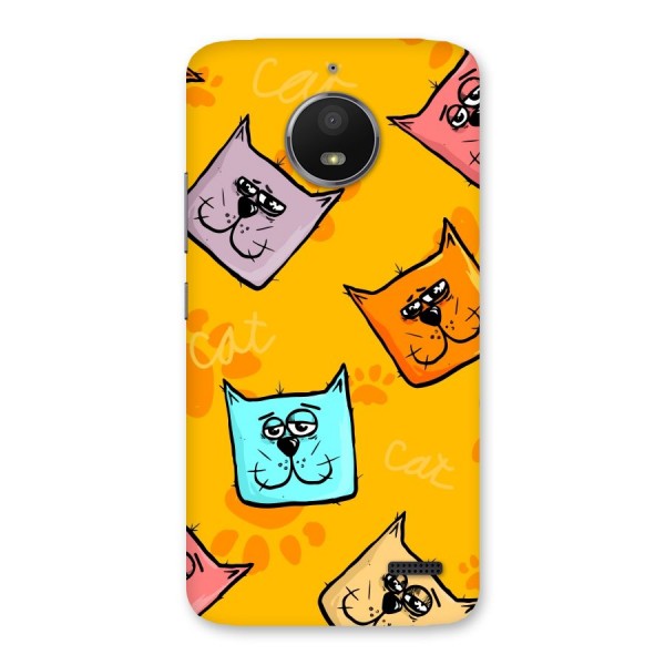 Cute Cat Pattern Back Case for Moto E4