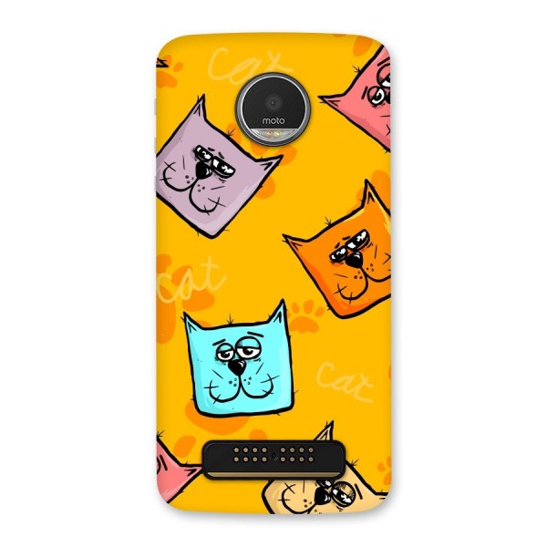 Cute Cat Pattern Back Case for Moto Z Play