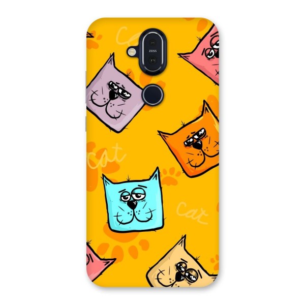 Cute Cat Pattern Back Case for Nokia 8.1