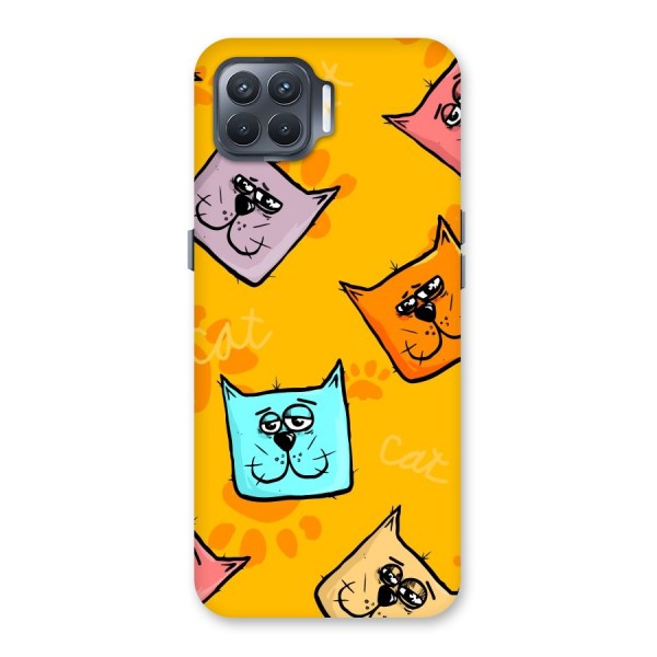 Cute Cat Pattern Back Case for Oppo F17 Pro