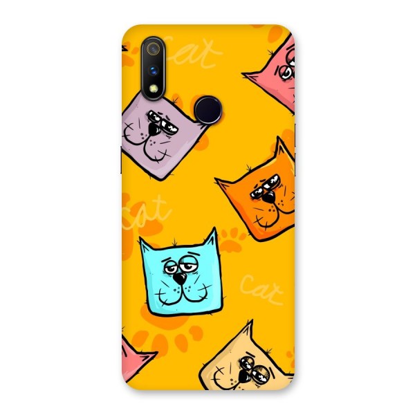 Cute Cat Pattern Back Case for Realme 3 Pro