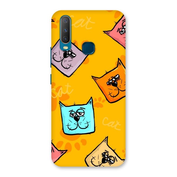 Cute Cat Pattern Back Case for Vivo Y17