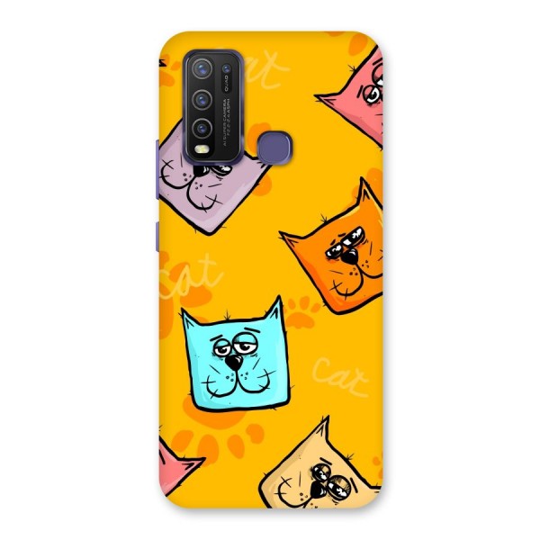 Cute Cat Pattern Back Case for Vivo Y30