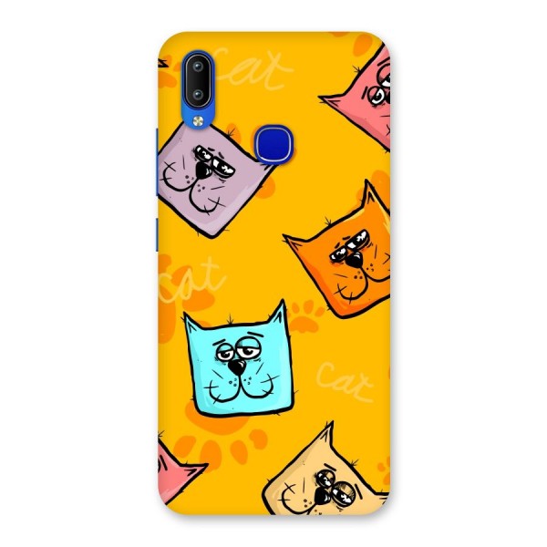 Cute Cat Pattern Back Case for Vivo Y91