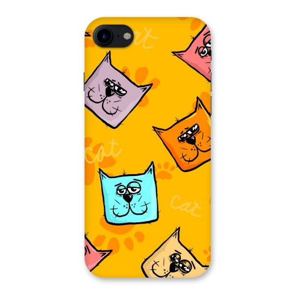 Cute Cat Pattern Back Case for iPhone SE 2020