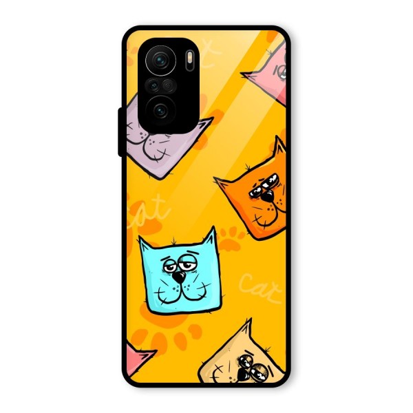 Cute Cat Pattern Glass Back Case for Mi 11x