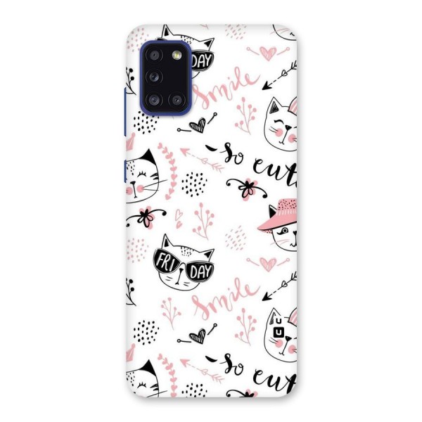 Cute Cat Swag Back Case for Galaxy A31