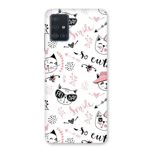 Cute Cat Swag Back Case for Galaxy A51