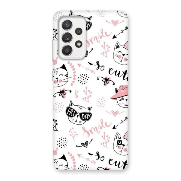 Cute Cat Swag Back Case for Galaxy A52