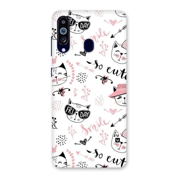 Cute Cat Swag Back Case for Galaxy A60