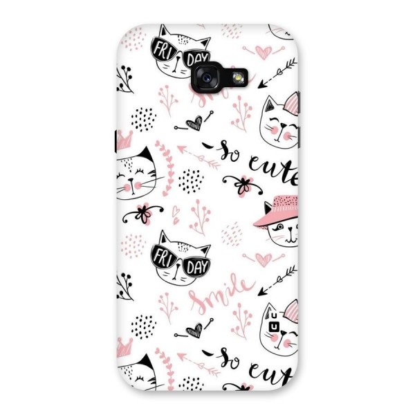 Cute Cat Swag Back Case for Galaxy A7 (2017)