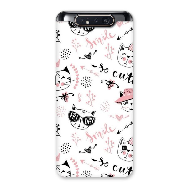 Cute Cat Swag Back Case for Galaxy A80