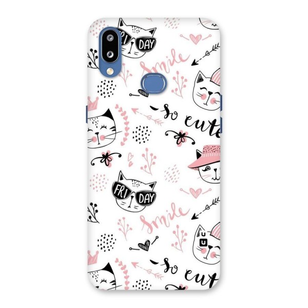 Cute Cat Swag Back Case for Galaxy M01s