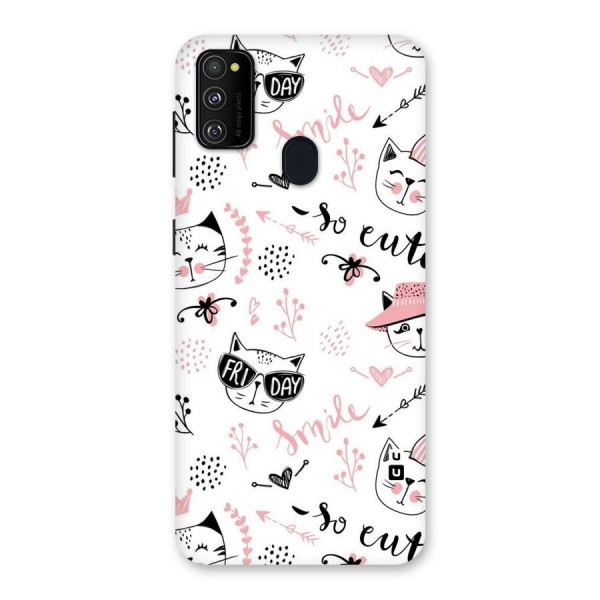 Cute Cat Swag Back Case for Galaxy M21