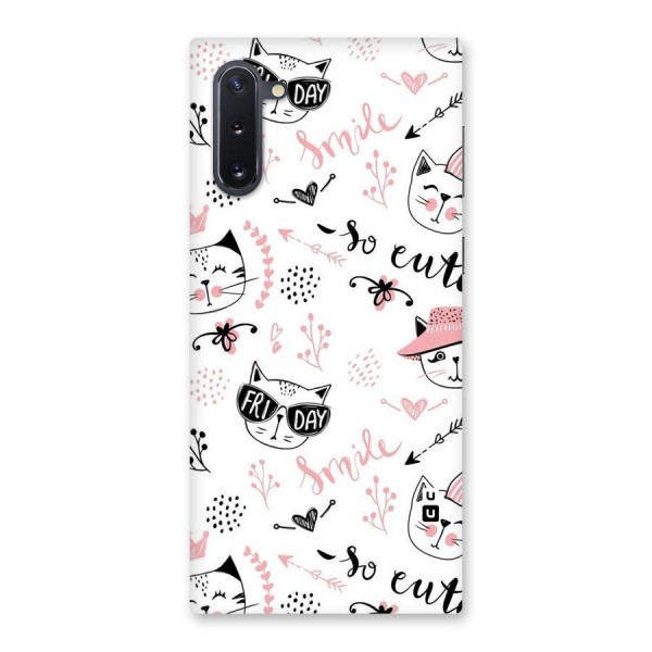 Cute Cat Swag Back Case for Galaxy Note 10