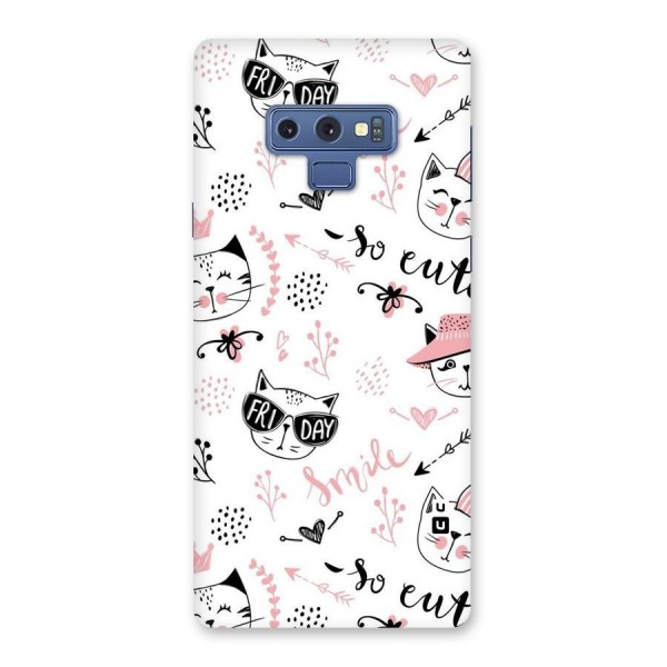 Cute Cat Swag Back Case for Galaxy Note 9