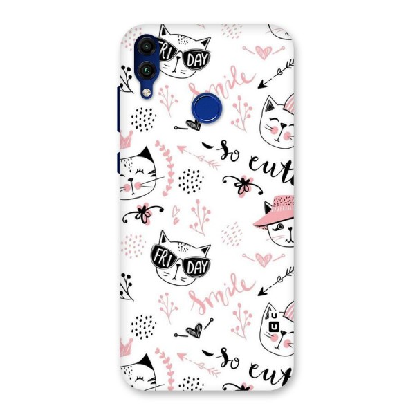 Cute Cat Swag Back Case for Honor 8C