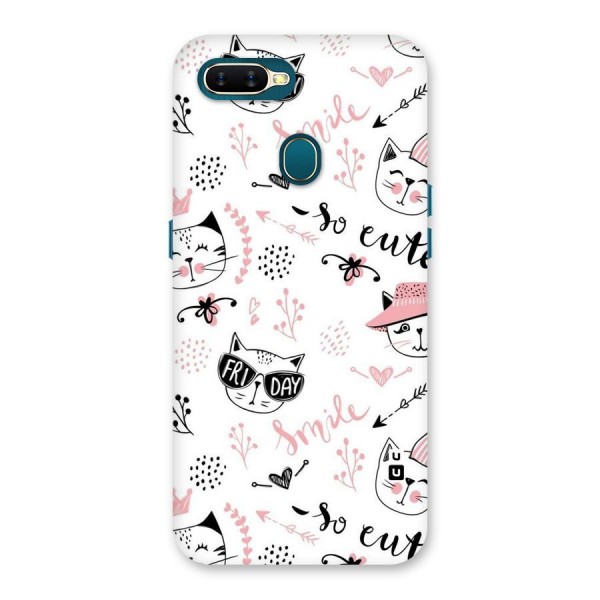 Cute Cat Swag Back Case for Oppo A11k