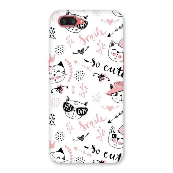 Cute Cat Swag Back Case for Oppo A3s