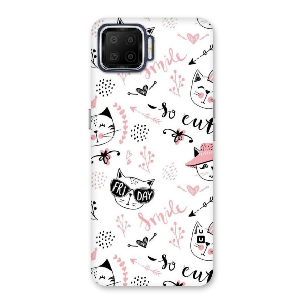 Cute Cat Swag Back Case for Oppo F17