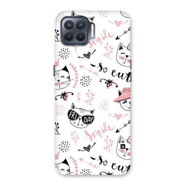 Cute Cat Swag Back Case for Oppo F17 Pro