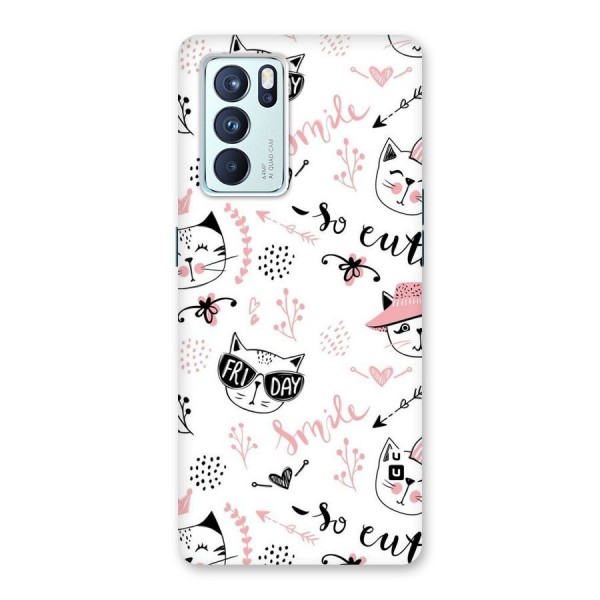 Cute Cat Swag Back Case for Oppo Reno6 Pro 5G