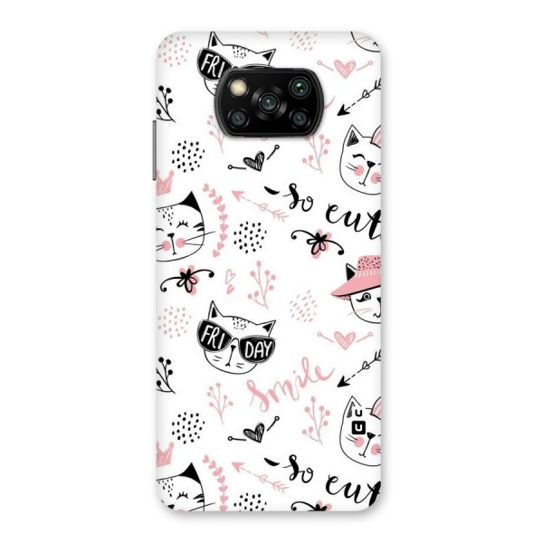 Cute Cat Swag Back Case for Poco X3