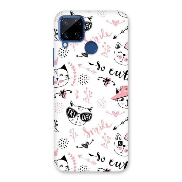 Cute Cat Swag Back Case for Realme C15