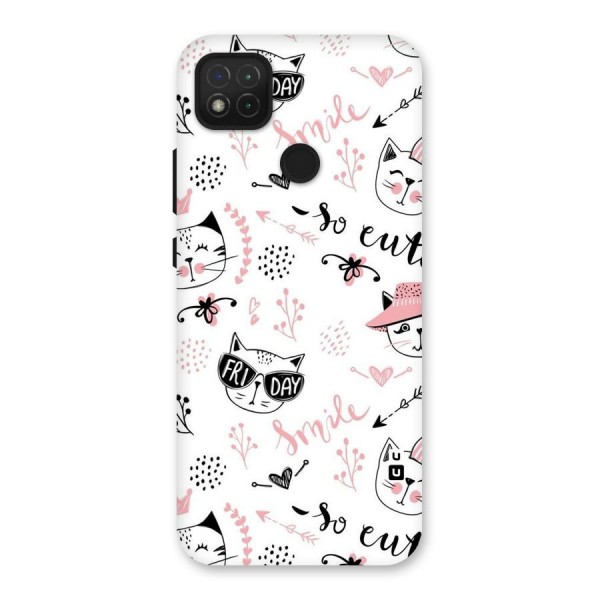 Cute Cat Swag Back Case for Redmi 9C